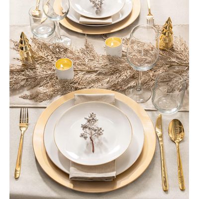 Imagen 2 del producto 6 Platos Bases liso Dorado