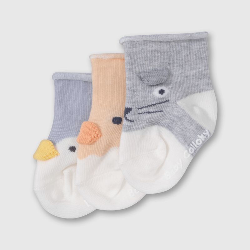 COLLOKY - Calcetin Unisex bebé Gris 54204 Colloky