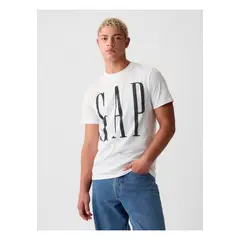 GAP - Polera Hombre Logo Manga Corta Blanco