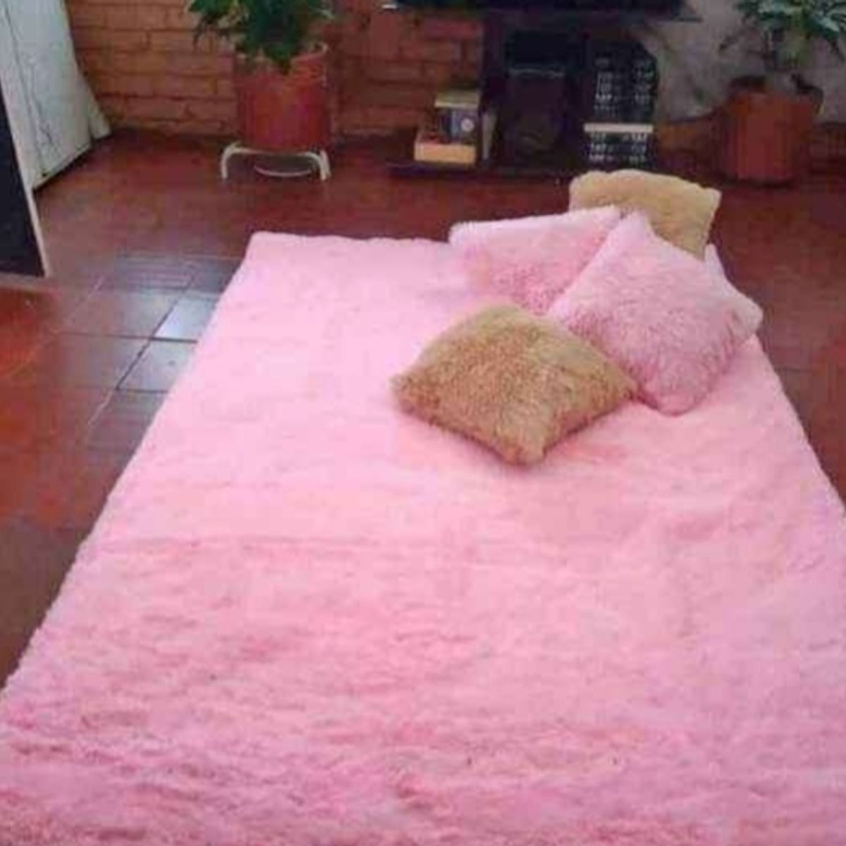 GENERICO - ALFOMBRA TIPO SHAGGY PELO LARGO PARA LIVING