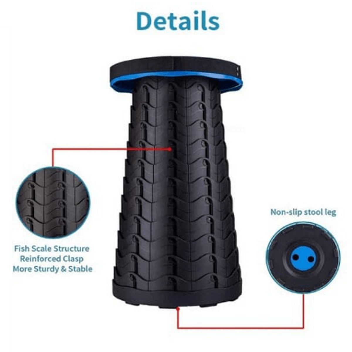 GENERICO - Piso Asiento Taburete Retractil Portatil