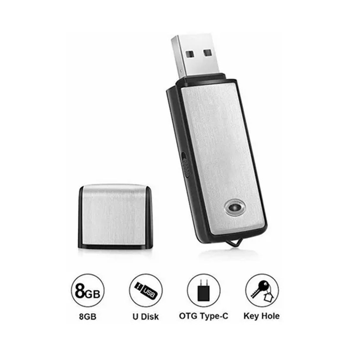GENERICO - Micrófono Espía Grabadora De Voz Inalámbrico Usb 16 gb