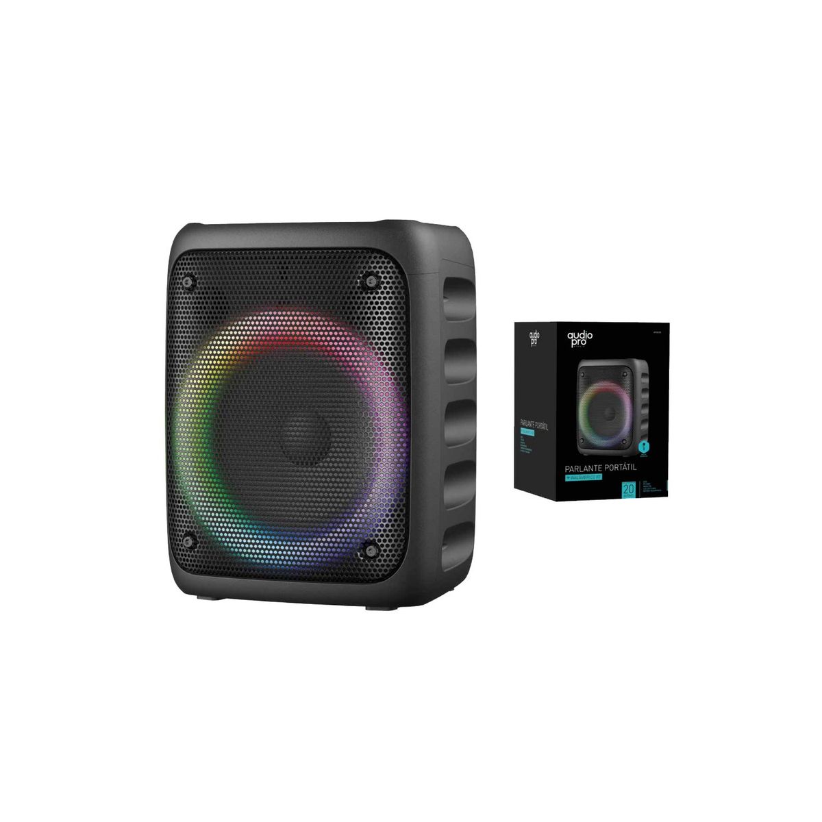 AUDIO PRO - Parlante Bluetooth Karaoke Con Micrófono Luz Flash - SC