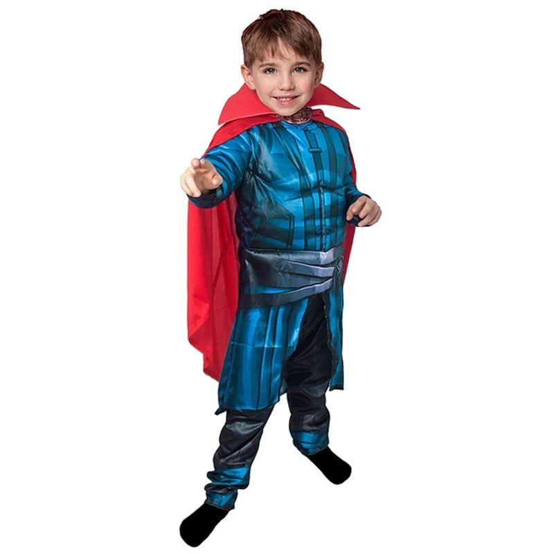 TODODISFRACESCHILE - Disfraz Doctor Strange Músculos y Capa Marvel Talla 4 aa 6 años