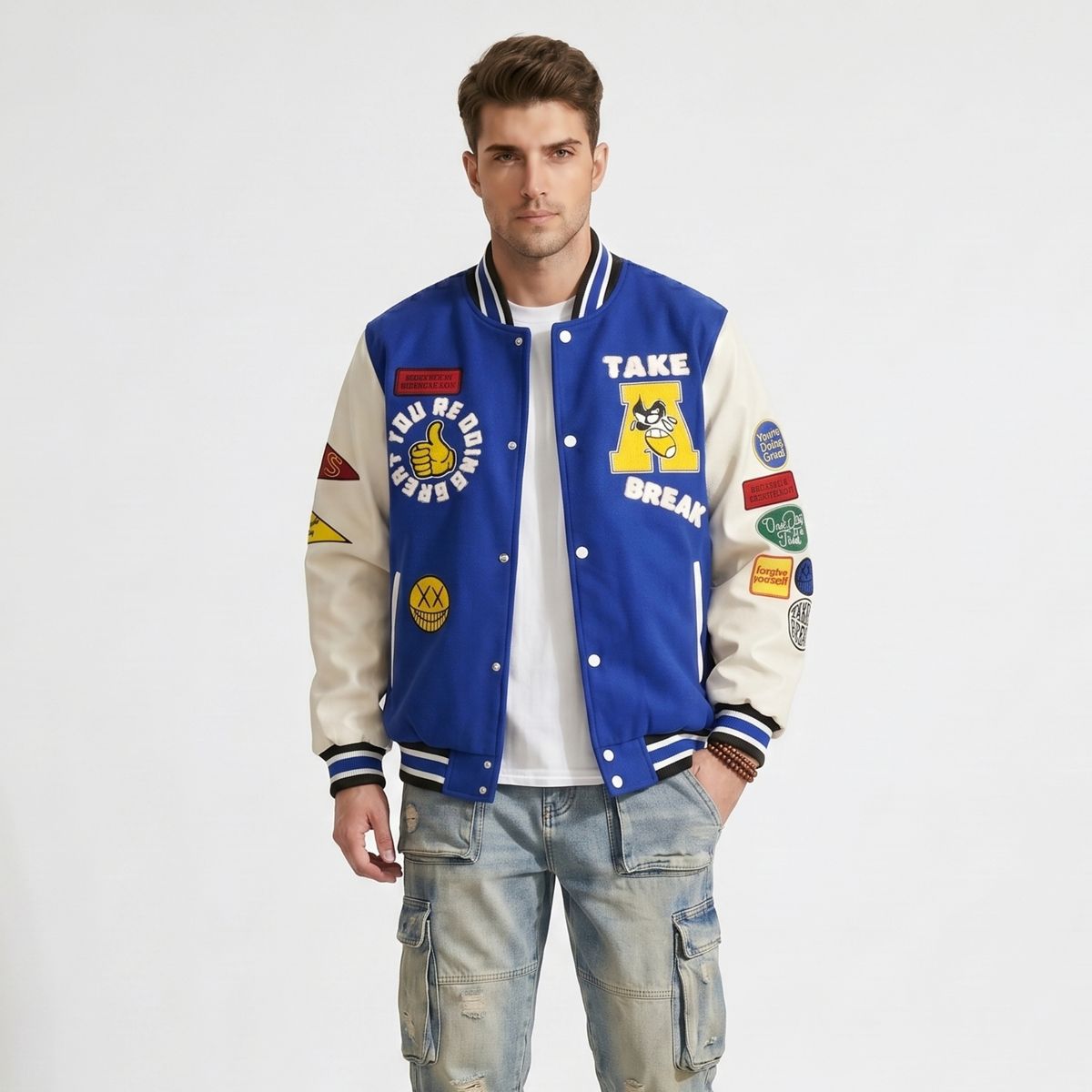 D'JOE - Chaqueta Universitaria Bomber Luxury