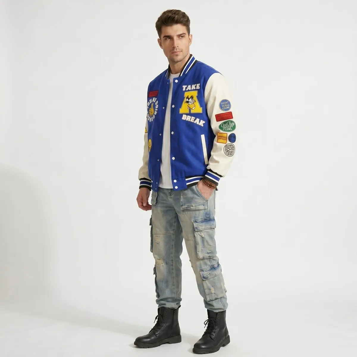 D'JOE - Chaqueta Universitaria Bomber Luxury