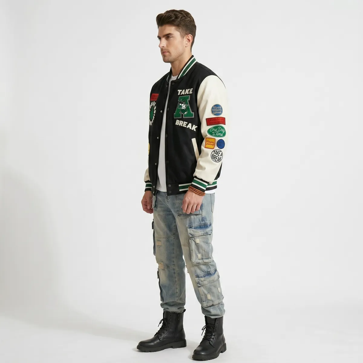 D'JOE - Chaqueta Universitaria Bomber Luxury