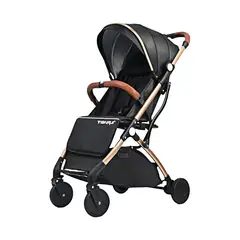 LUBABYCAS - Coche De Paseo Aluminio Con Accesorios Negro