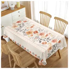 COMPRAPO - Mantel Antimanchas Mod. Apricot Flowers 140 X 220 Cm Rectangular