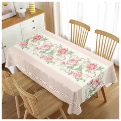 COMPRAPO - Mantel Antimanchas Mod. Rose Blossom 140 X 220 Cm Rectangular
