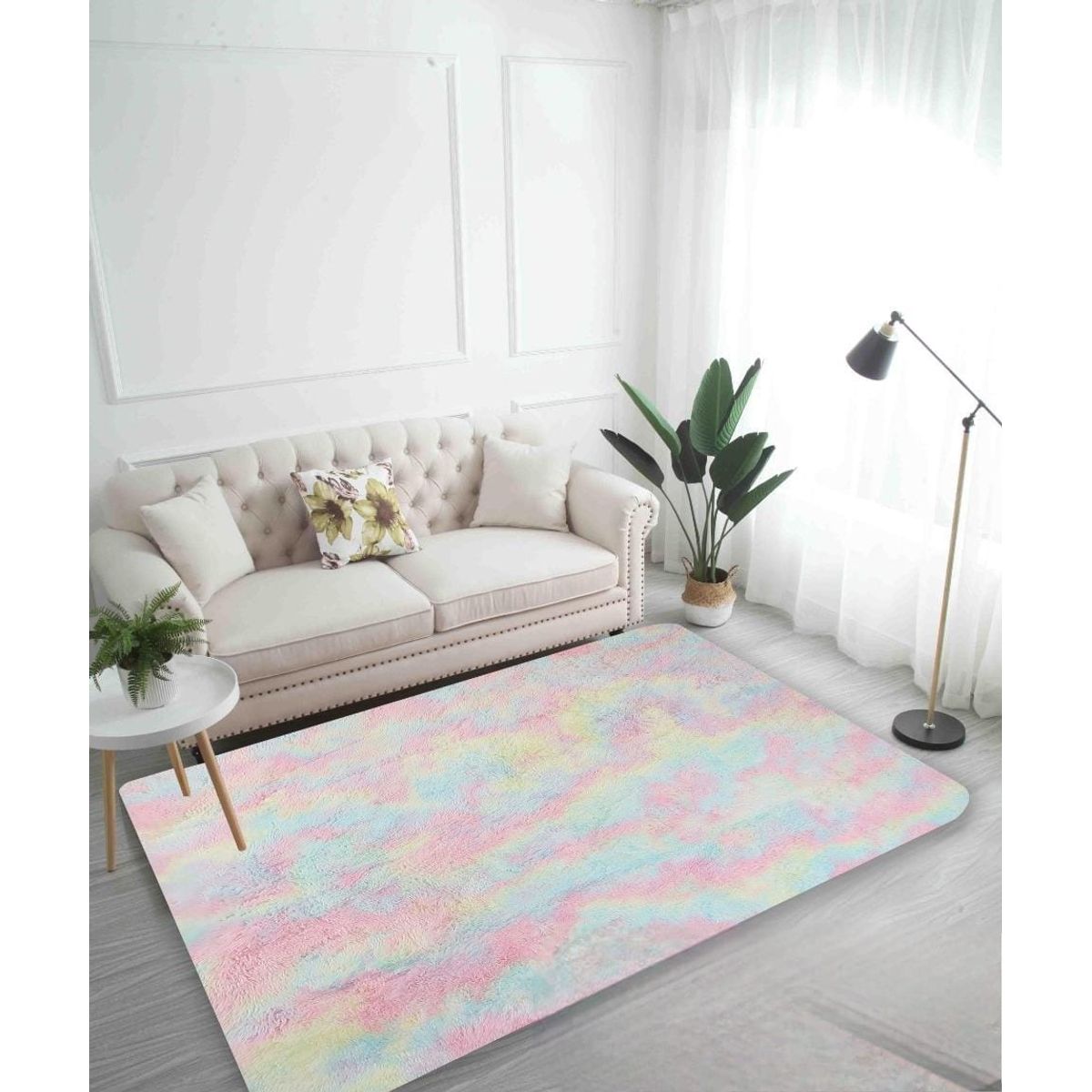 GENERICO - ALFOMBRA TIPO SHAGGY PELO LARGO PARA LIVING