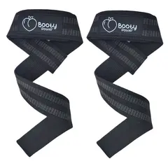 BOOTY POWER - Straps Gym - Straps para pesas negros