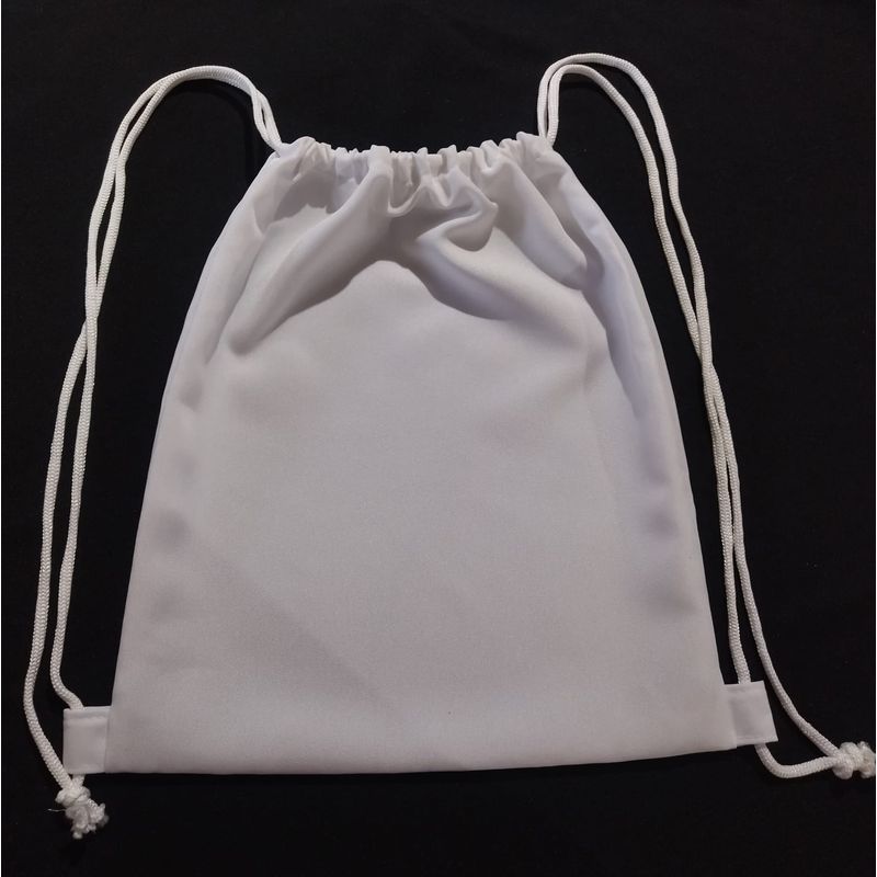 GENERICO - Morral biestrech 21x27 cm para sublimar pack 10 unids tiros blancos