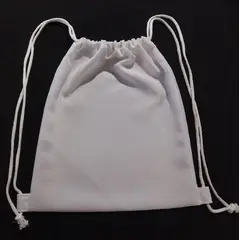 GENERICO - Morral biestrech 21x27 cm para sublimar pack 10 unids tiros blancos