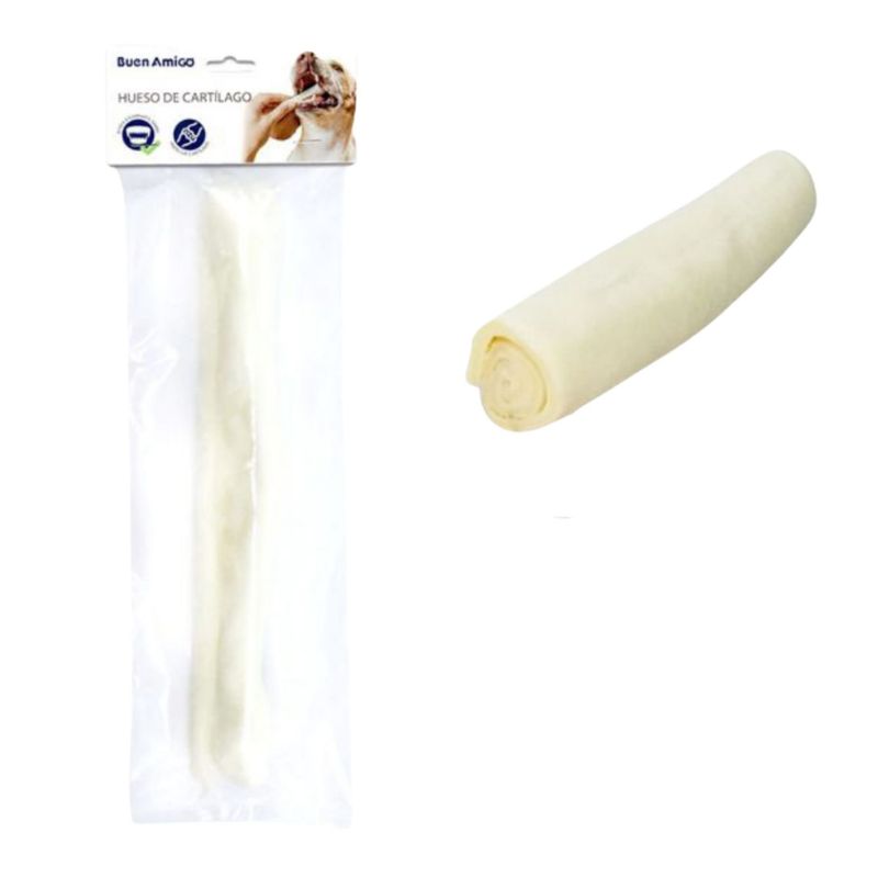 BUEN AMIGO - Snack Hueso Masticable Cuero Grande Para Perro 1 Und