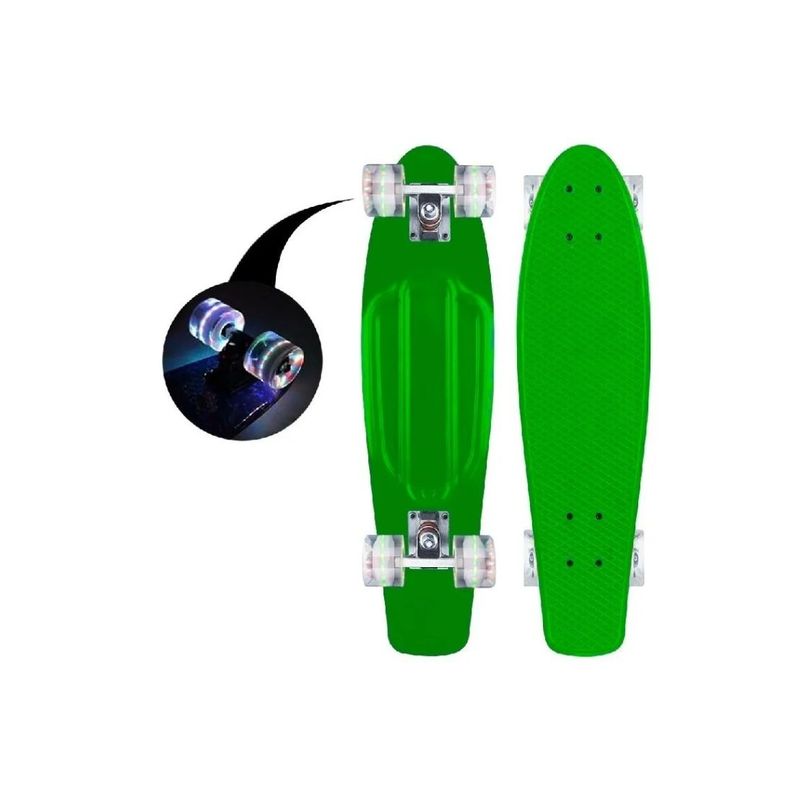 GENERICO - Skate Penny Patineta Verde Ruedas Led Niños Green
