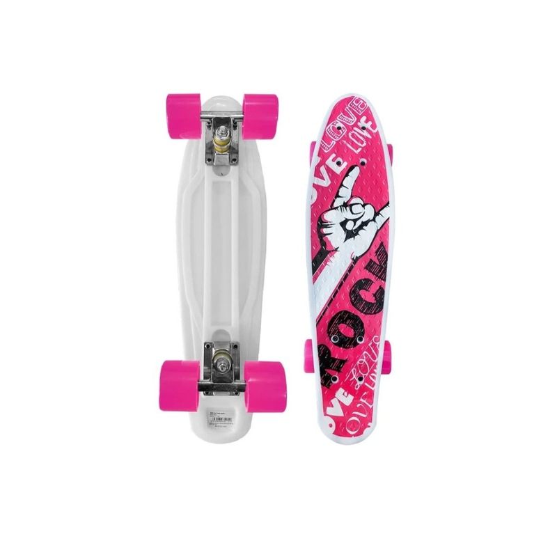 GENERICO - Skate Penny Board Patineta Love Rock Niños Pink