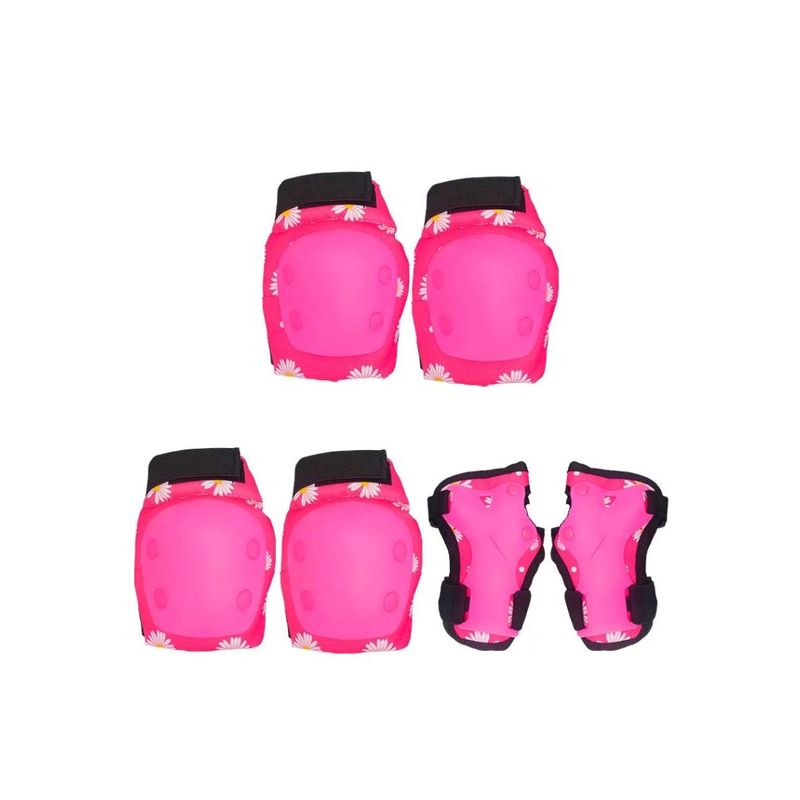GENERICO - Set De Protección Rosado Niñas Codera Rodillera Muñequera