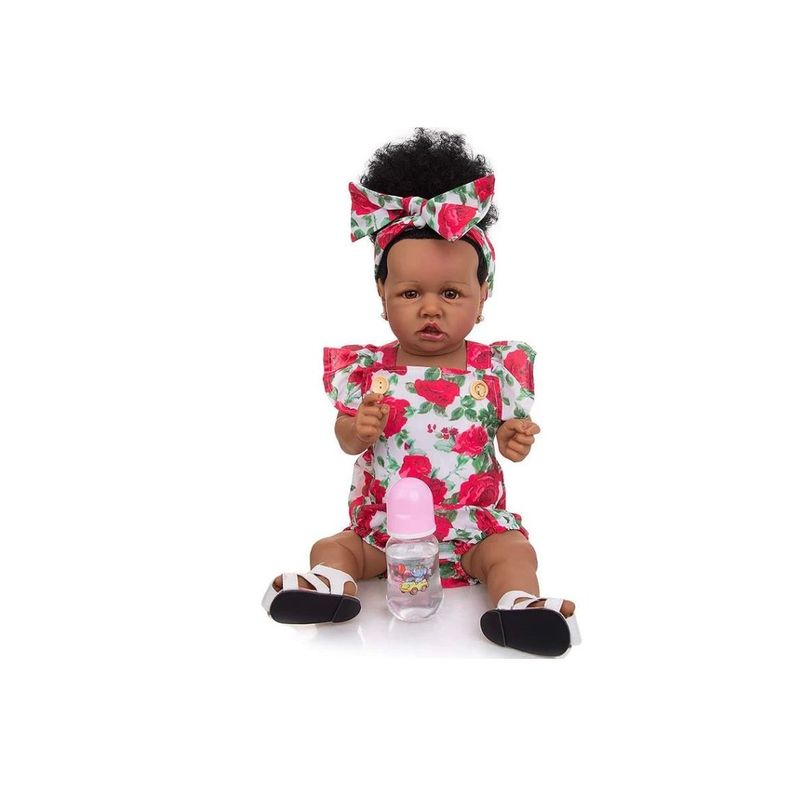 GENERICO - Bebé Reborn Afro Muñeca Realista Silicona Suave 60cm Singer