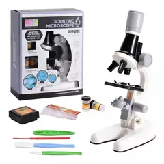 MUNDO MAGIA - Kit Microscopio Compuesto Con Luz 100x A 450x + Accesorios