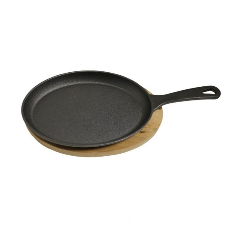 GENERICO - Sarten Para Fajita Fierro Fundido Blackbull 19x37x5cm