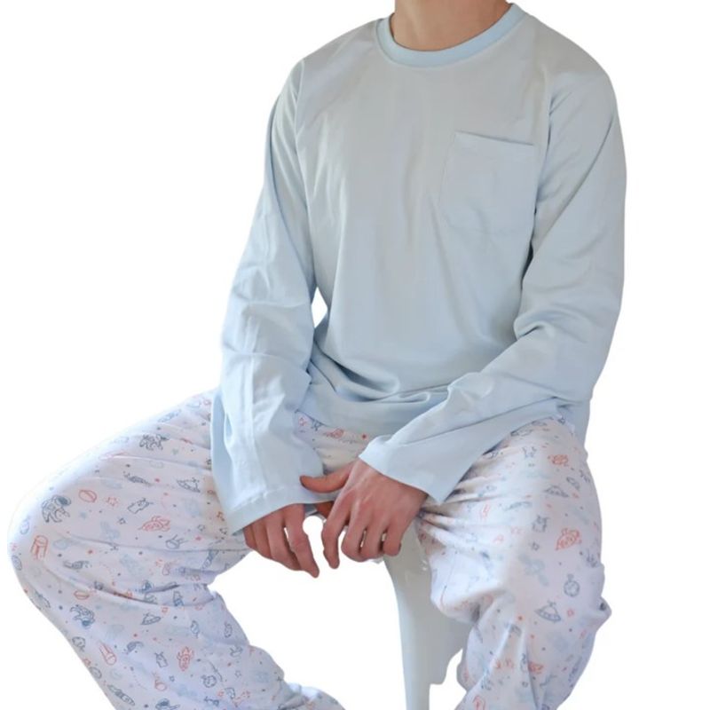 SIMPLY B - Pijama largo espacio hombre