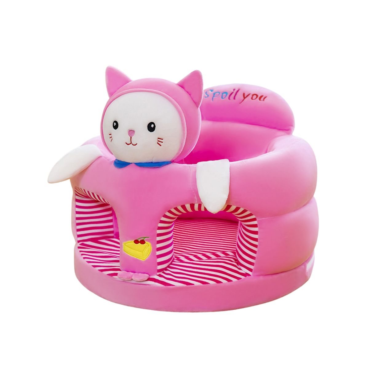 CRUSEC - Asiento De Bebé Acolchado Peluche Seguridad Anticaida - Rosa