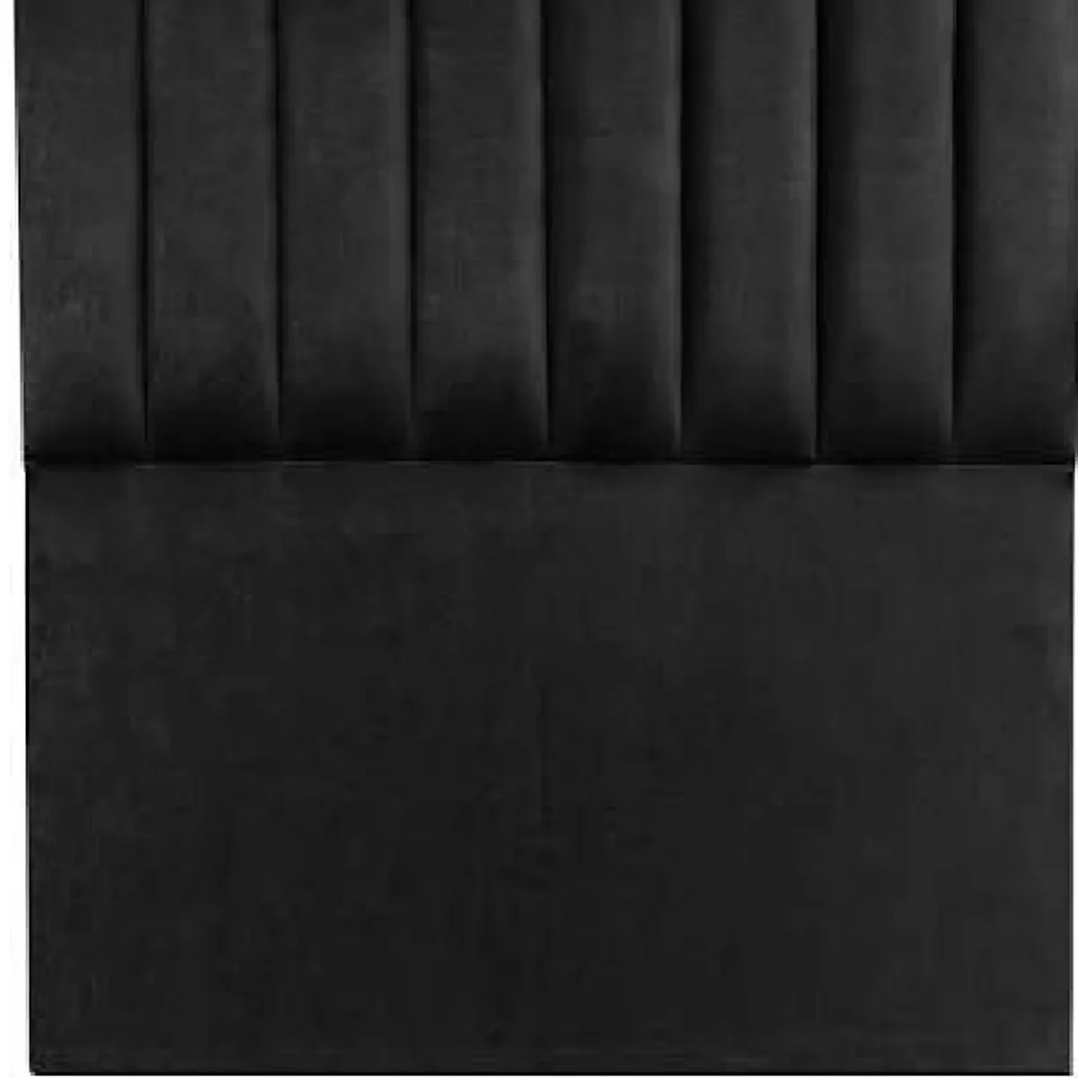 GENERICO - Respaldo tubular AL PISO FELPA NEGRO 1.5 plazas