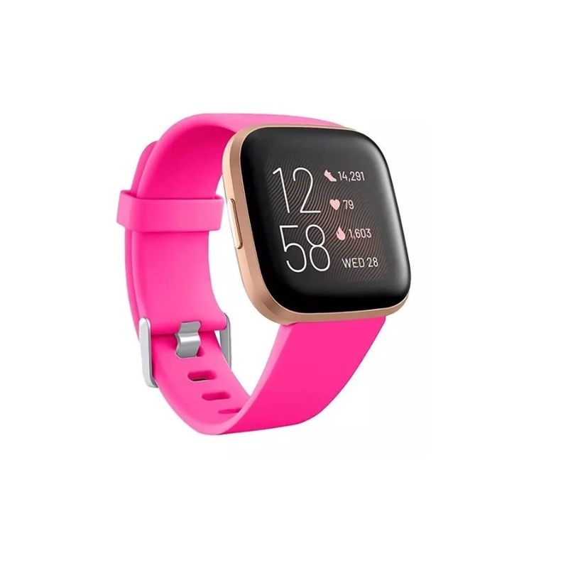 GENERICO - Correa De Silicona Para smarwatch Fitbit Versa 1 / 2-FUSCIA