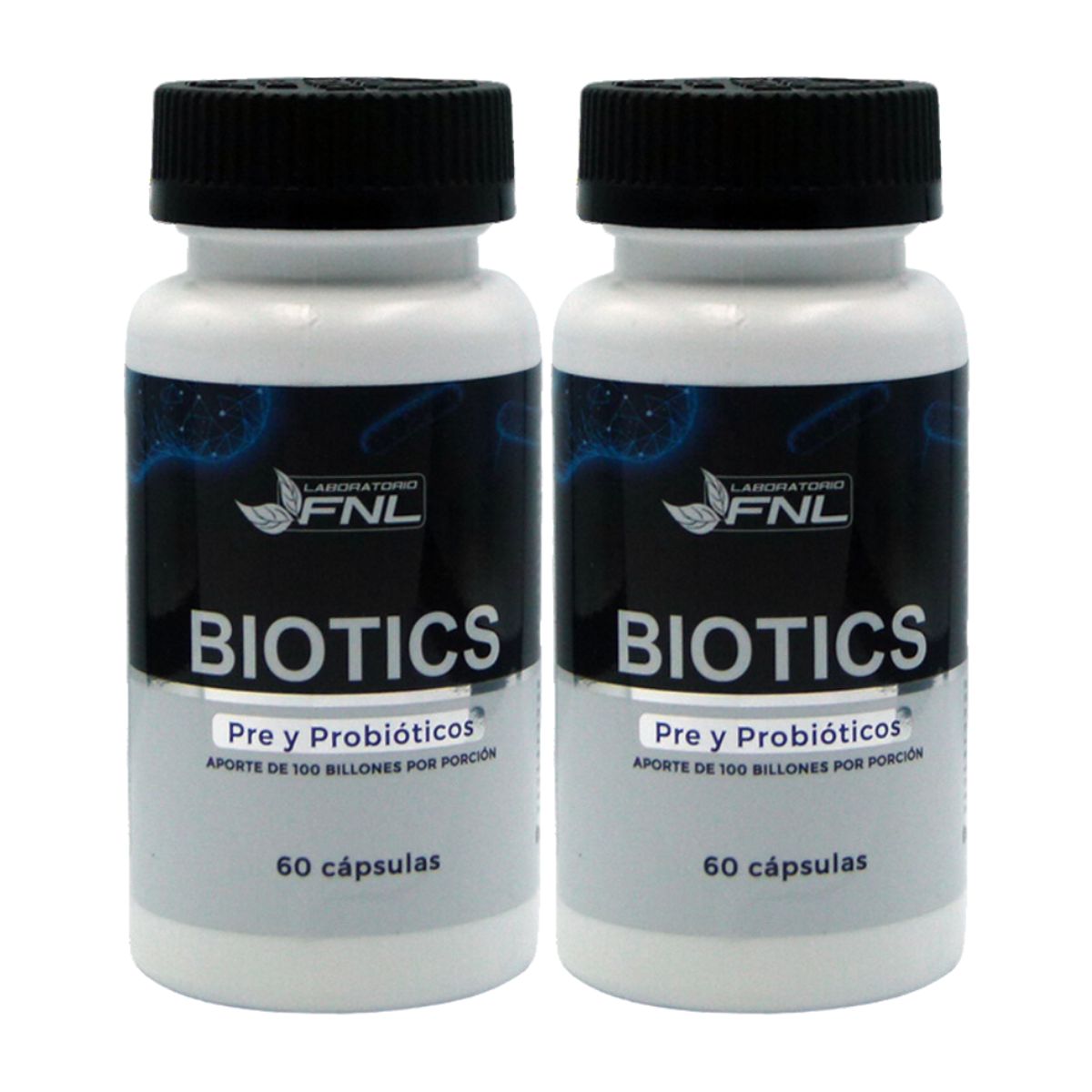 FNL - Biotics Pre Y Probióticos 100Billones 120 Cápsulas 2Meses 2Frascos x60