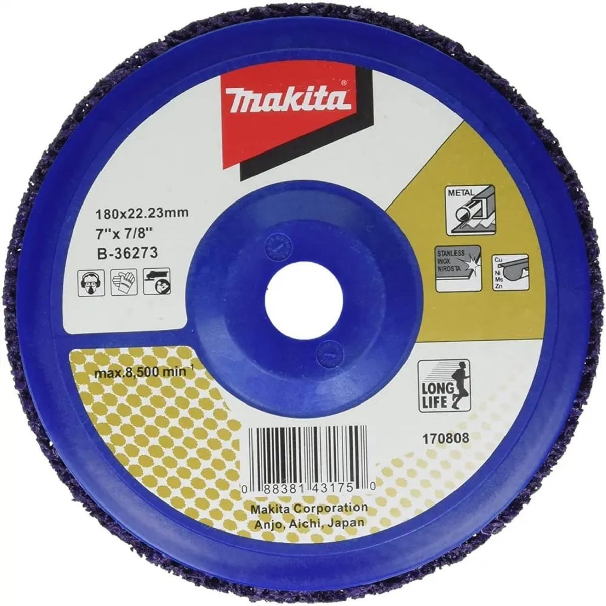 MAKITA - Disco limpiador Nylon morado 180x2223 mm Makita B-36273