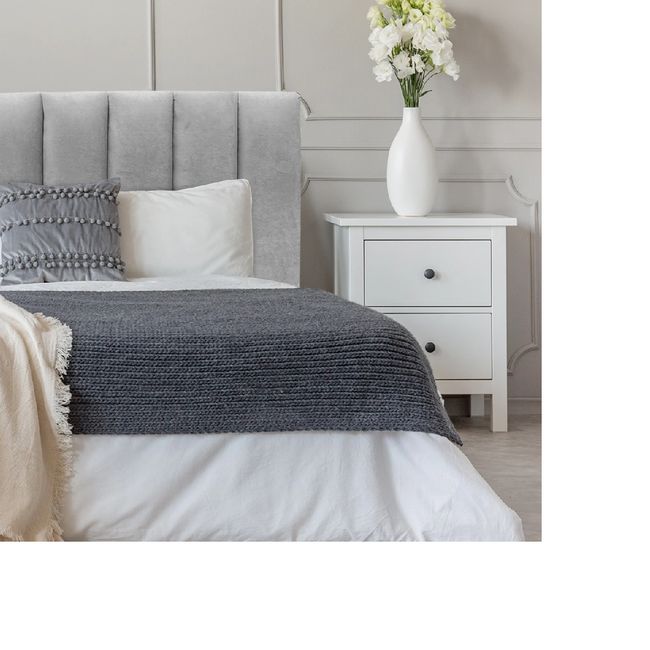 GENERICO - Respaldo Tubular AL PISO FELPA GRIS PERLADO 1 plaza