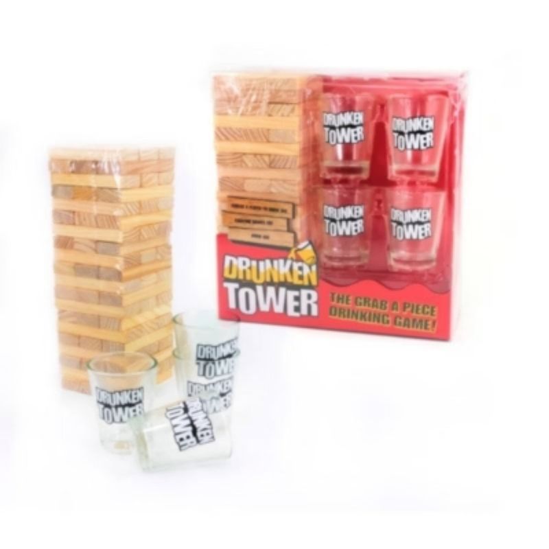 OEM - Juego de Mesa Jenga Trago Shots Drunken Tower