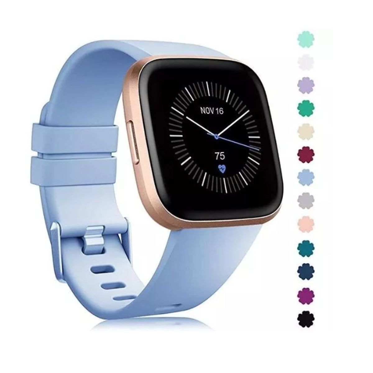 GENERICO - Correa De Silicona Para smarwatch Fitbit Versa 1 / 2-CELESTE