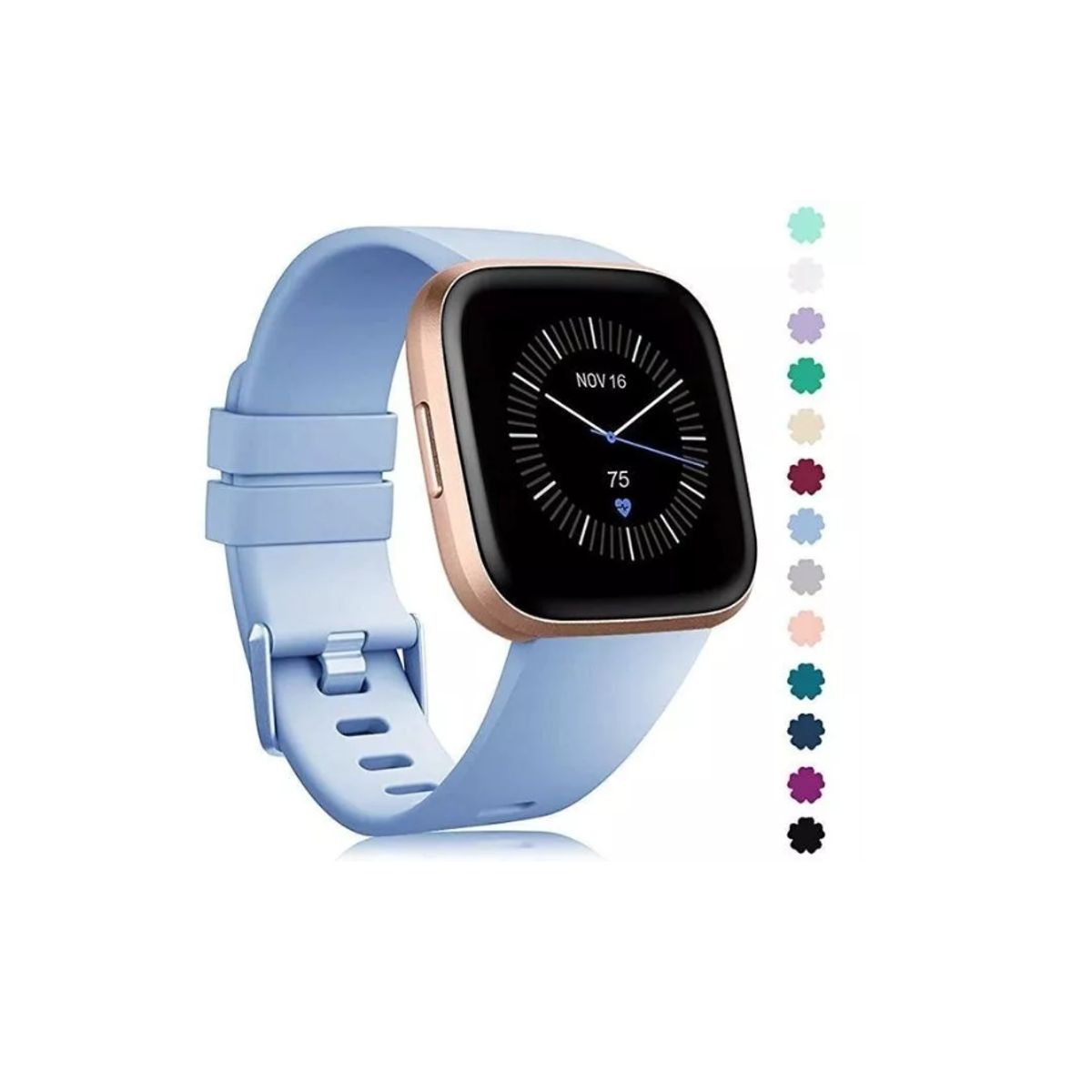 GENERICO - Correa De Silicona Para smarwatch Fitbit Versa 1 / 2-CELESTE