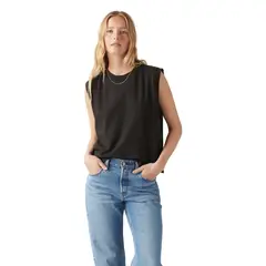 LEVIS - Polera Mujer Relaxed Fit Negro