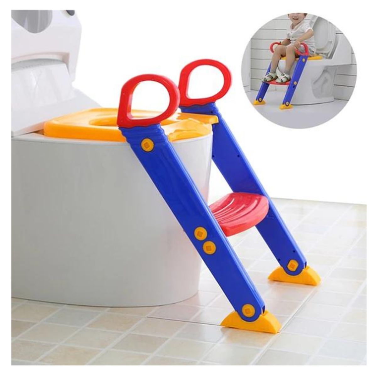 GENERICO - Silla Baño Entrenador Infantil Orinal Portátil Escalera