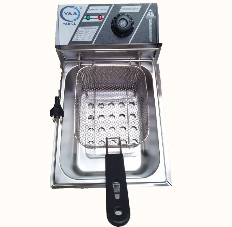 GENERICO Freidora Industrial Eléctrica 6 L Acero Inoxidable 220v-240.