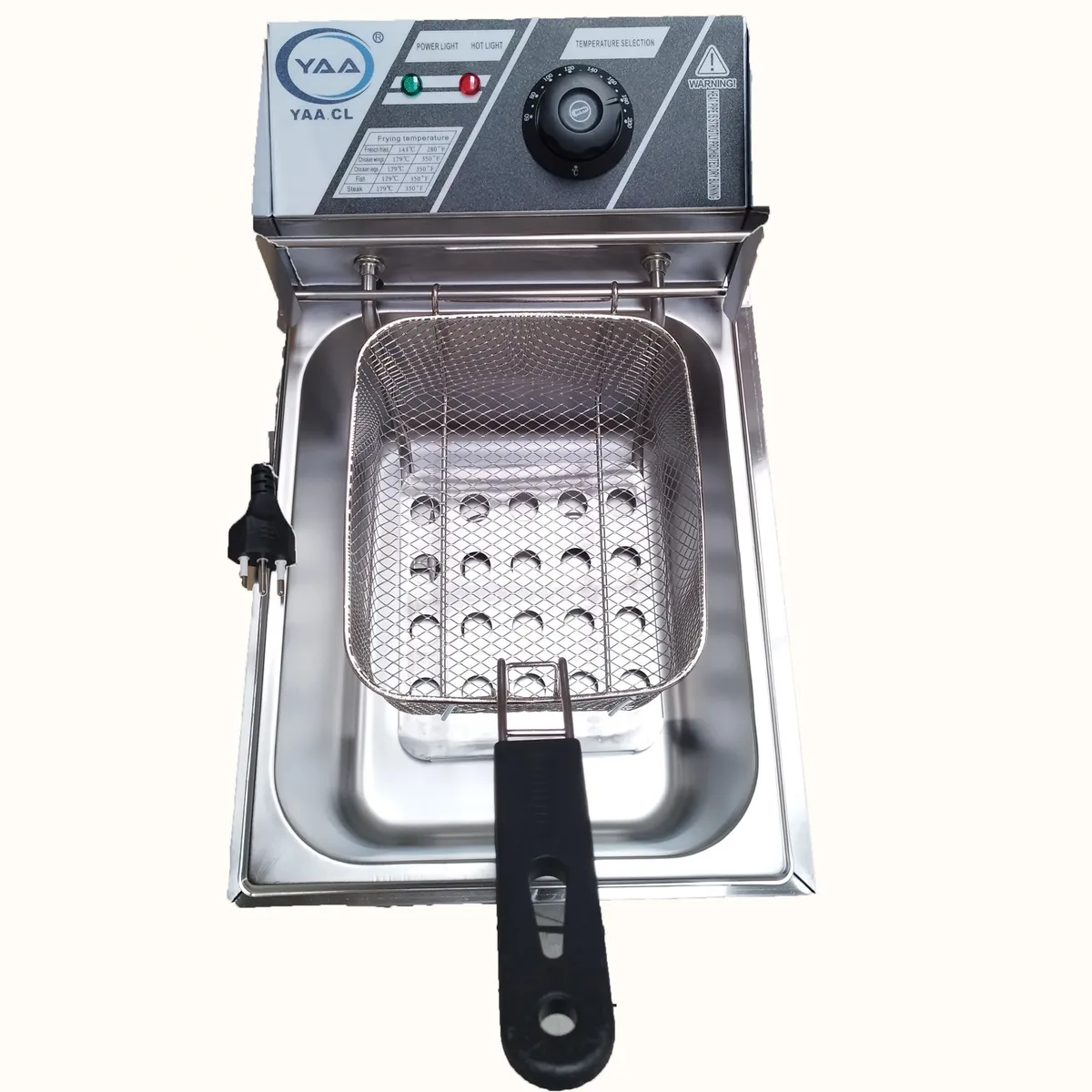 GENERICO - Freidora Industrial Eléctrica 6 L Acero Inoxidable 220v-240.