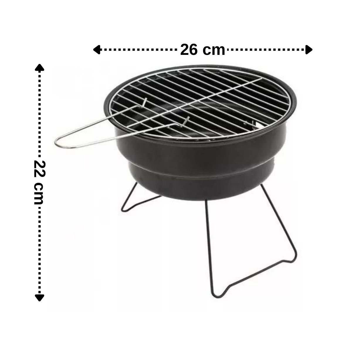 GENERICO - Parrilla brasero de mesa 26cm