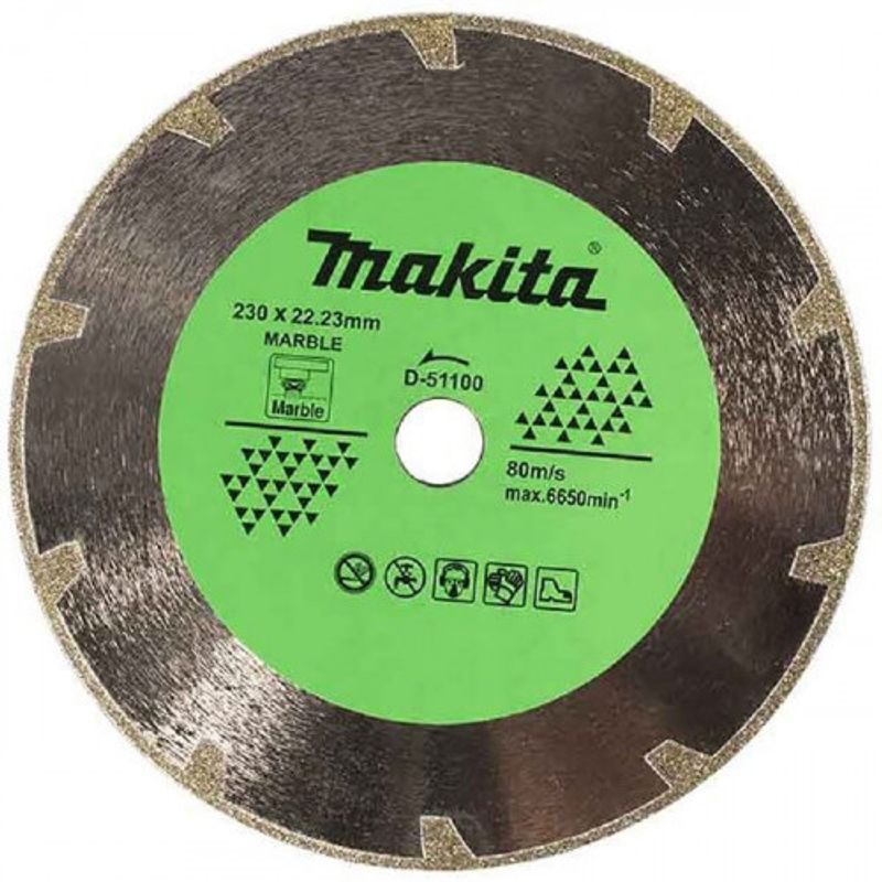 MAKITA - Disco diamantado electrochapado 230x2223 mm mármol Makita D-51100