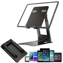GENERICO - Soporte Tablet Y iPad Escritorio Metal Ajustable Plegable
