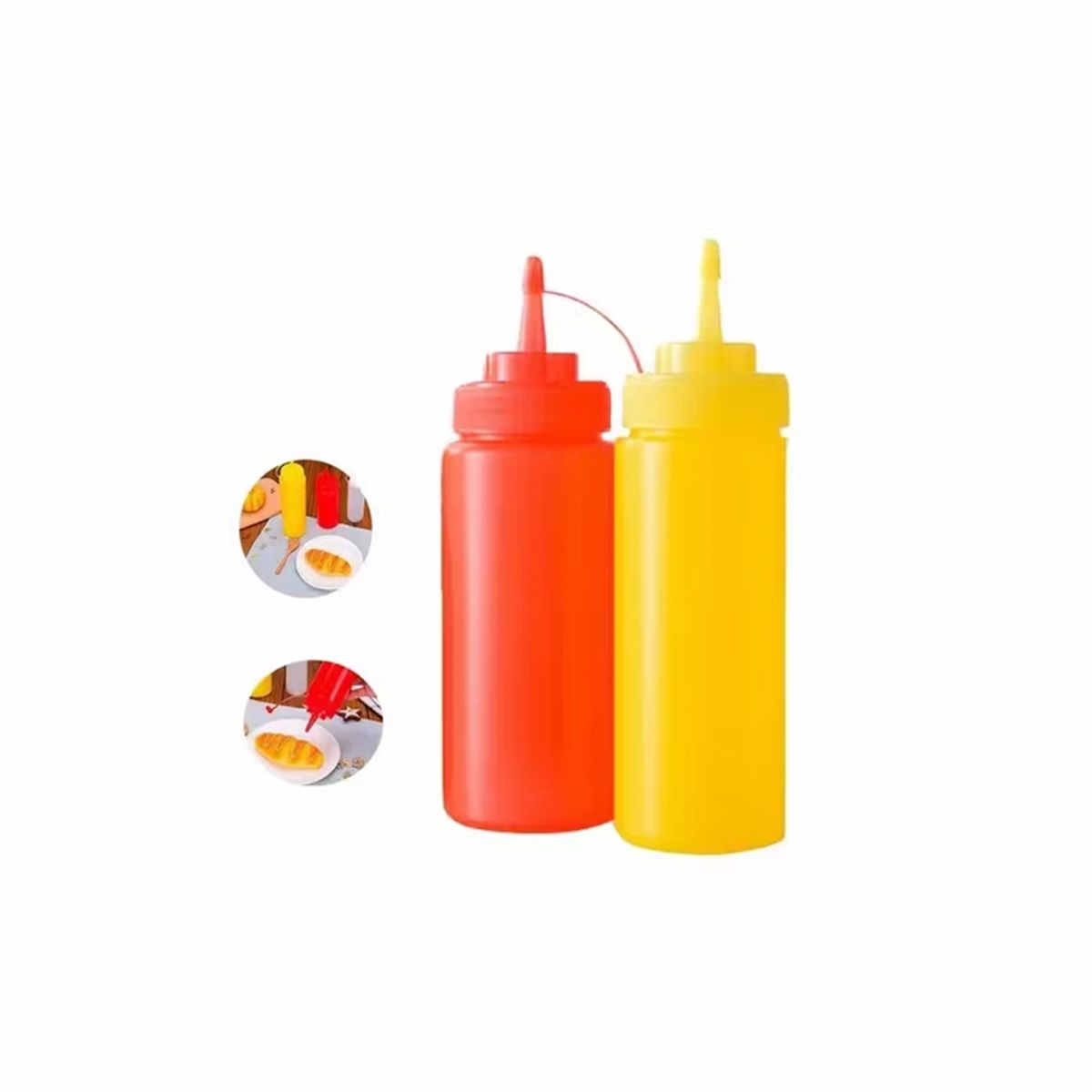 GENERICO - Set De 2 Pote De Salsas Dispensador Dispensadores Para Salsa