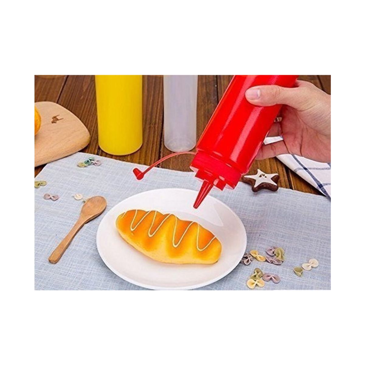 GENERICO - Set De 2 Pote De Salsas Dispensador Dispensadores Para Salsa