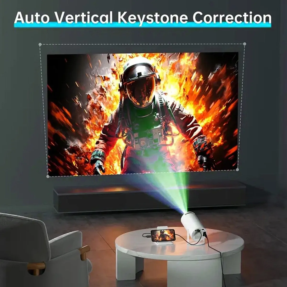 GENERICO - Proyector portátil 4k ultra HD multimedia