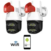 VIPA - Pack 2 Cámaras Seguridad Exterior IP WIFI Full HD Robótica Domo IP1150