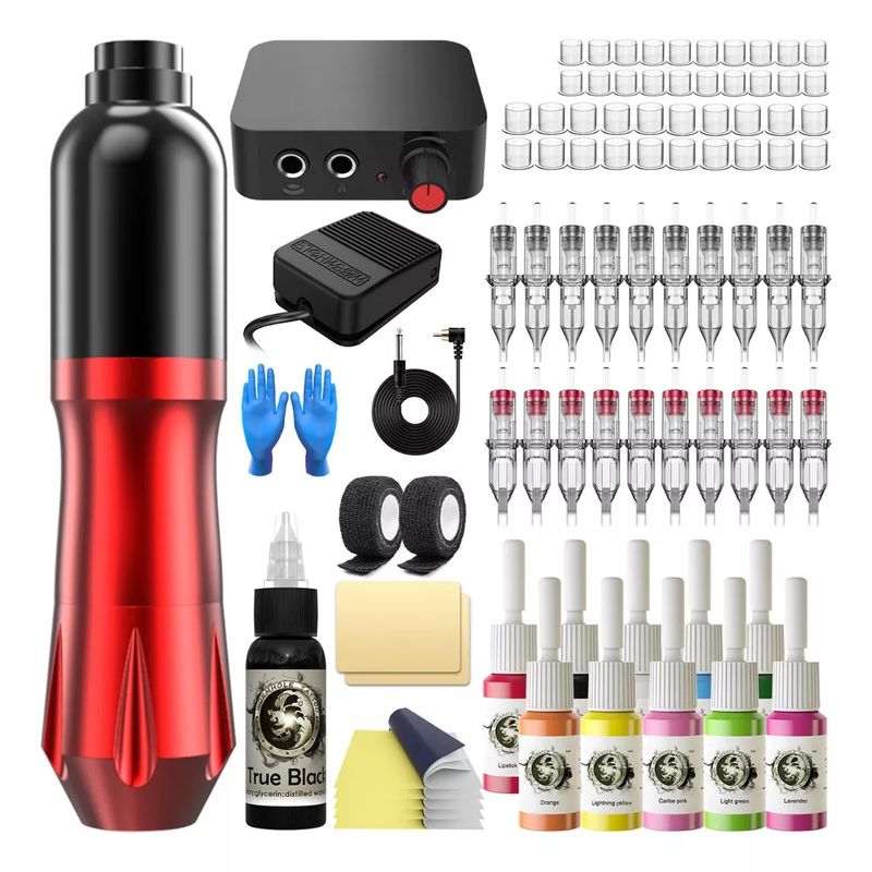 MUNDO MAGIA - Kit De Tatuaje Pen Strong Profesional Accesorios