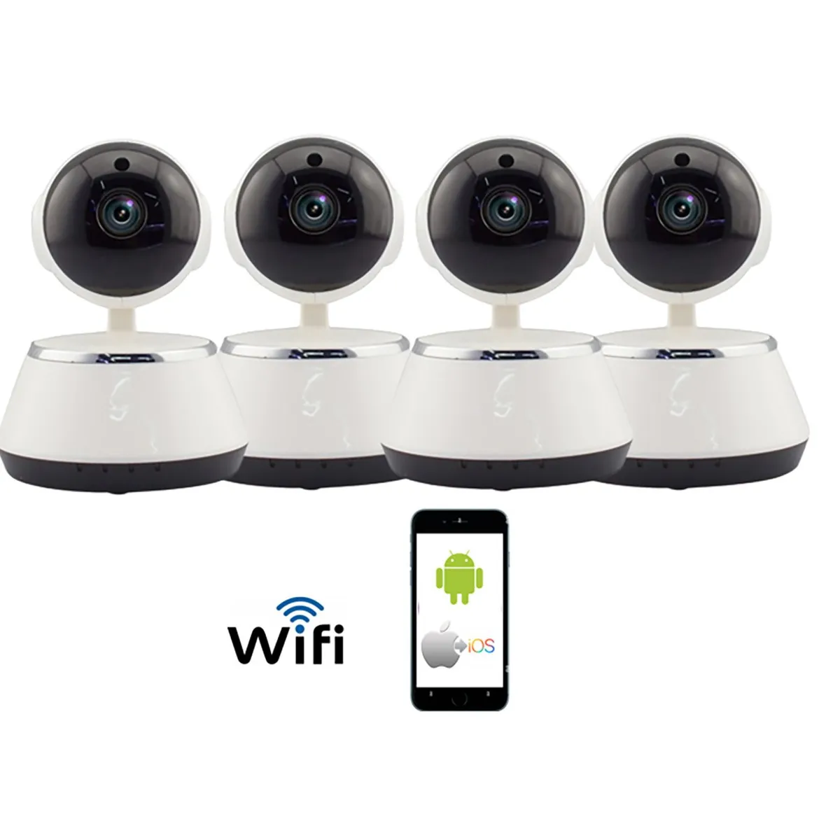 VIPA - Pack 4 Cámaras Seguridad IP Wifi Interior Modelo R15
