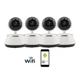 VIPA - Pack 4 Cámaras Seguridad IP Wifi Interior Modelo R15
