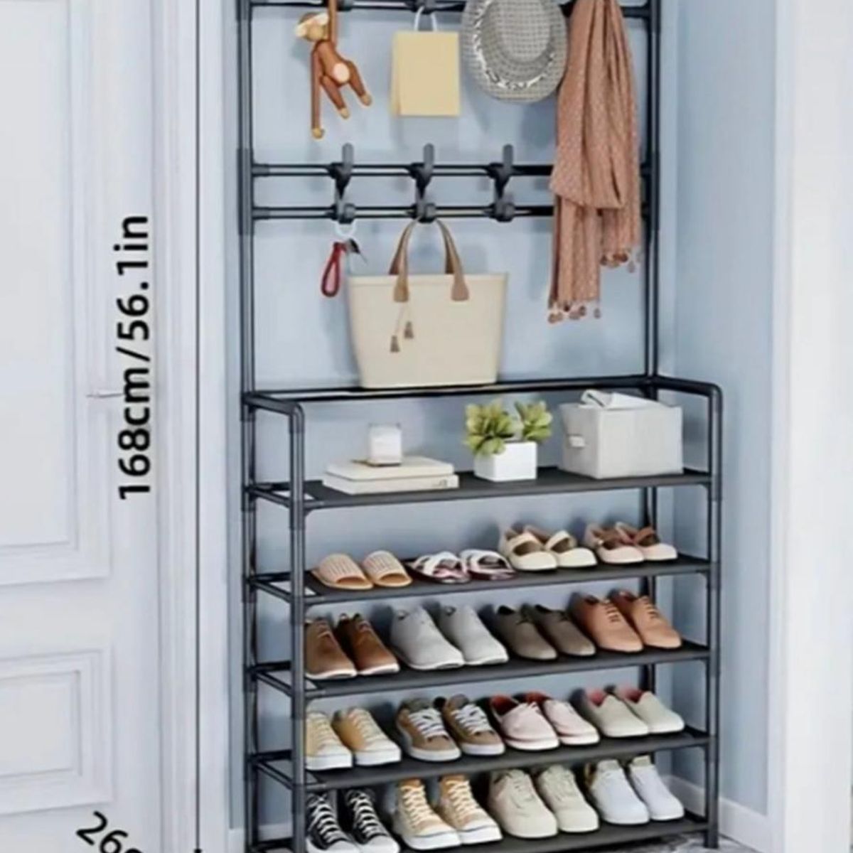 GENERICO - organizador colgador zapatos armario perchero 80cm ancho